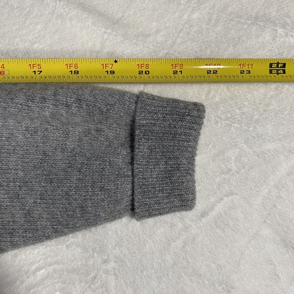 Casual Corner Angora Rabbit Hair Lambswool Turtleneck Sweater Gray Career Sz Med - Picture 6 of 7